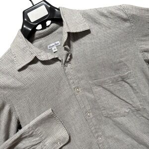 Steven Alan Mens Shirt Small Wool Blend Houndstooth Button Up Made‎ in USA